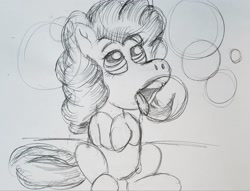 Size: 2432x1859 | Tagged: safe, pinkie pie, earth pony, pony, g4, blowing bubbles, solo