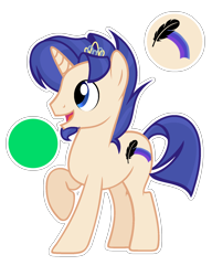 Size: 1336x1744 | Tagged: safe, artist:stardustshadowsentry, oc, oc only, oc:exotic shine, pony, unicorn, ball, crown, horn, jewelry, male, open mouth, open smile, regalia, simple background, smiling, solo, stallion, transparent background, unicorn oc