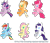 Size: 908x773 | Tagged: safe, artist:the-clockwork-crow, applejack, fluttershy, pinkie pie, rainbow dash, rarity, twilight sparkle, alicorn, earth pony, pegasus, pony, unicorn, g4, mane six, plushie, simple background, transparent background, twilight sparkle (alicorn)