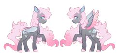 Size: 1500x661 | Tagged: safe, artist:lavvythejackalope, oc, oc only, pegasus, pony, colored hooves, duo, female, mare, pegasus oc, raised hoof, simple background, transparent background, wings