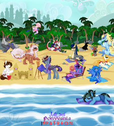 Size: 5000x5514 | Tagged: safe, artist:nekomellow, pony, ponyvania, beach, sun