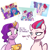 Size: 2048x2048 | Tagged: safe, artist:pfeffaroo, hitch trailblazer, izzy moonbow, pipp petals, sunny starscout, zipp storm, earth pony, pegasus, pony, unicorn, g5, adorapipp, cellphone, cute, dialogue, female, high res, male, mane five, mare, phone, photo, royal sisters (g5), siblings, sisters, smartphone, stallion
