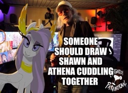 Size: 443x323 | Tagged: safe, artist:shawn keller, oc, oc:athena (shawn keller), human, pegasus, pony, guardians of pondonia, concave belly, idea, margarita paranormal, slender, suggestion, text, thin, yes