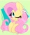 Size: 1775x2048 | Tagged: safe, artist:wutanimations, fluttershy, pegasus, pony, g4, abstract background, bust, cute, ear fluff, eyes closed, female, flower, flower in hair, mare, one eye closed, shyabetes, solo, wink
