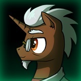 Size: 160x160 | Tagged: safe, artist:dipfanken, oc, oc:proffesor brownie, pony, fallout equestria, game: fallout equestria: remains, bust, cropped, game screencap, gradient background, solo