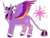 Size: 1280x960 | Tagged: safe, artist:s0ftserve, twilight sparkle, alicorn, pony, g4, alternate cutie mark, alternate design, alternate hairstyle, headcanon, headcanon in the description, simple background, solo, spread wings, transparent background, twilight sparkle (alicorn), wings