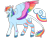 Size: 1280x960 | Tagged: safe, artist:s0ftserve, rainbow dash, pegasus, pony, g4, alternate cutie mark, alternate design, alternate hairstyle, cloven hooves, colored wings, headcanon, headcanon in the description, multicolored wings, rainbow wings, simple background, solo, transparent background, wings