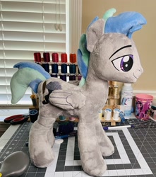 Size: 2676x3024 | Tagged: safe, artist:orky, oc, oc only, oc:vipir flash, pegasus, pony, high res, irl, male, photo, plushie, smiling, solo, stallion