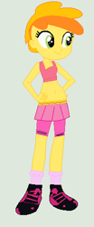 Size: 198x474 | Tagged: safe, artist:jadeharmony, peachy pie, equestria girls, g4, equestria girls-ified, exeron fighters, martial arts kids, martial arts kids outfits