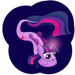 Size: 2000x2000 | Tagged: safe, artist:zomgitsalaura, twilight sparkle, pony, seapony (g4), unicorn, g4, blue background, dorsal fin, female, fish tail, flowing tail, glowing, high res, purple eyes, seaponified, seapony twilight, simple background, smiling, solo, species swap, tail, transparent background