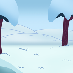 Size: 3000x3000 | Tagged: safe, artist:pizzamovies, g4, background, barely pony related, high res, hill, no pony, show accurate, snow, tree