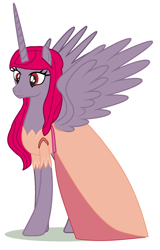 Size: 1164x1824 | Tagged: safe, artist:cheerful9, oc, oc only, alicorn, pony, alicorn oc, female, horn, mare, simple background, solo, white background, wings