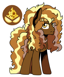 Size: 1164x1396 | Tagged: source needed, safe, artist:cherritoppu, oc, oc only, earth pony, pony, earth pony oc, eyebrows, food, male, pizza, simple background, solo, stallion, white background