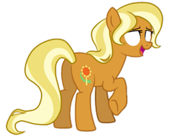 Size: 777x620 | Tagged: safe, artist:thejojuan4444rocks, sunflower spectacle, earth pony, pony, g4, female, mare, simple background, solo, transparent background, white eyes