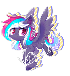 Size: 2484x2684 | Tagged: safe, artist:inaba_hitomi, oc, oc only, oc:cloudlet glisten, pegasus, pony, high res