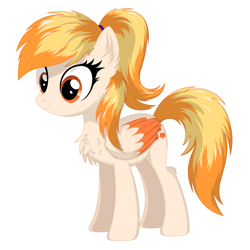 Size: 2756x2757 | Tagged: safe, artist:willow krick, oc, oc only, oc:mapleaf autumn, pegasus, pony, chest fluff, ear fluff, female, high res, mare, pegasus oc, simple background, smiling, solo, white background