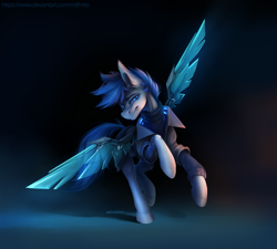 Size: 3899x3509 | Tagged: safe, artist:mithriss, oc, oc only, oc:dashid, earth pony, pony, artificial wings, augmented, high res, solo, wings