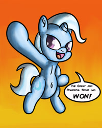 Size: 1280x1600 | Tagged: safe, artist:saburodaimando, trixie, pony, unicorn, g4, belly button, female, filly, foal, solo