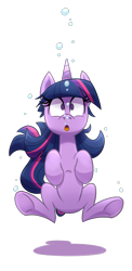 Size: 829x1700 | Tagged: safe, artist:darkneon-64, twilight sparkle, alicorn, pony, g4, bubble, female, flowing mane, folded wings, horn, open mouth, phone wallpaper, purple eyes, simple background, solo, transparent background, twilight sparkle (alicorn), underwater, wallpaper, wings