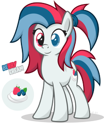 Size: 2438x2915 | Tagged: safe, artist:le-23, oc, oc only, oc:berrycream, earth pony, pony, cute, cutie mark, earth pony oc, female, heterochromia, high res, mare, simple background, solo, transparent background