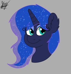 Size: 1029x1077 | Tagged: safe, artist:jay_wackal, princess luna, alicorn, pony, g4, cute, lunabetes, simple background, sparkly mane