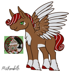 Size: 1070x1056 | Tagged: safe, artist:misskanabelle, oc, oc only, pegasus, pony, chest fluff, male, pegasus oc, signature, smiling, solo, stallion, two toned wings, unshorn fetlocks, wings