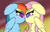 Size: 675x437 | Tagged: safe, artist:lunastaralight, fluttershy, rainbow dash, pegasus, pony, g4, blushing, cute, dashabetes, female, floppy ears, heart eyes, lesbian, looking into each others eyes, ship:flutterdash, shipping, shyabetes, wingding eyes