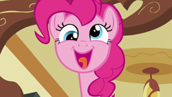 Size: 1920x1080 | Tagged: safe, screencap, pinkie pie, earth pony, pony, baby cakes, g4, season 2, cute, derp, diapinkes, faic, female, mare, open mouth, pinkie being pinkie, pinkie pie is best facemaker, silly, silly face, silly pony, smiling, solo, sugarcube corner
