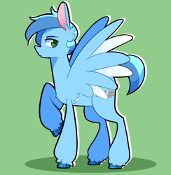 Size: 2214x2265 | Tagged: safe, artist:von babbitt, oc, oc only, oc:voltaic sky, pegasus, pony, high res, male, pegasus oc, solo