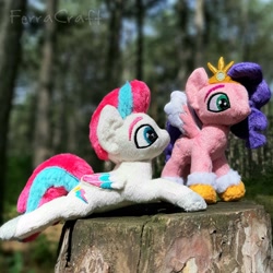 Size: 2048x2048 | Tagged: safe, artist:ferracraft, pipp petals, zipp storm, pegasus, pony, g5, female, high res, irl, photo, plushie, royal sisters (g5), siblings, sisters