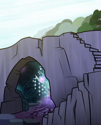 Size: 4600x5658 | Tagged: safe, artist:deroach, tree of harmony, equestria project humanized, cave, everfree forest, fanfic, fanfic art, stairs