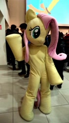 Size: 540x960 | Tagged: safe, artist:pupanicorn, fluttershy, human, g4, clothes, convention, cosplay, costume, fursuit, irl, irl human, photo, ponysuit