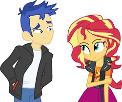 Size: 1092x913 | Tagged: safe, artist:harmonyguard, flash sentry, sunset shimmer, equestria girls, g4, female, male, ship:flashimmer, shipping, straight