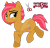Size: 1280x1228 | Tagged: safe, artist:hate-love12, babs seed, pony, g4, deviantart watermark, female, mare, obtrusive watermark, older, older babs seed, simple background, solo, transparent background, watermark