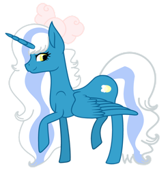 Size: 1280x1300 | Tagged: safe, artist:lavenderdreamyt, oc, oc:fleurbelle, alicorn, pony, alicorn oc, bow, female, hair bow, horn, mare, simple background, smiling, solo, transparent background, wings, yellow eyes