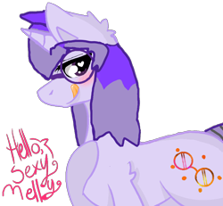 Size: 886x820 | Tagged: safe, artist:mellow91, artist:smashmelonbases, oc, oc only, oc:glass sight, pony, unicorn, adorasexy, beautiful, blushing, cute, dialogue, female, flirting, glasses, heart eyes, hoof on chest, horn, looking at you, mare, ocbetes, p:, sexy, simple background, solo, speech bubble, text, tongue out, transparent background, unicorn oc, wingding eyes