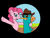 Size: 652x496 | Tagged: safe, artist:grovylefangirl1997, pinkie pie, g4, crossover, fourth wall, friendshipping, iris out, looking at you, perry the platypus, phineas and ferb, side hug, simple background, smiling, sweat, sweatdrop