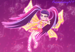 Size: 3608x2512 | Tagged: safe, artist:lumi-infinite64, artist:prismagalaxy514, artist:yaya54320bases, fairy, human, equestria girls, g4, bare shoulders, barefoot, barely eqg related, base used, clothes, crossover, crown, enchantix, equestria girls style, equestria girls-ified, fairy wings, feet, gloves, high res, jewelry, long gloves, long hair, looking at you, musa, pigtails, regalia, sparkly wings, wings, winx club, yellow wings