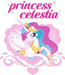 Size: 4000x4641 | Tagged: safe, princess celestia, alicorn, pony, g4, official, .svg available, absurd resolution, female, hasbro, heart, mare, name, simple background, solo, sparkles, speech bubble, sticker, stock vector, svg, transparent background, vector