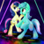 Size: 2000x2000 | Tagged: safe, artist:darksly, bon bon, lyra heartstrings, sweetie drops, earth pony, pony, unicorn, g4, bipedal, butt, dancing, female, high res, lesbian, mare, newbie artist training grounds, open mouth, open smile, party, plot, pump it up, raised hoof, raised leg, ship:lyrabon, shipping, smiling