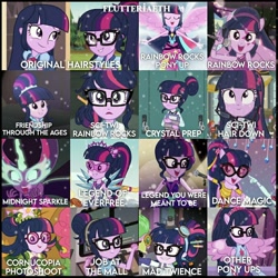 Size: 1080x1080 | Tagged: safe, edit, edited screencap, editor:flutteriaeth, screencap, pinkie pie, sci-twi, spike, spike the regular dog, twilight sparkle, dog, dance magic, eqg summertime shorts, equestria girls, equestria girls series, friendship games, friendship through the ages, g4, good vibes, holidays unwrapped, legend of everfree, mad twience, my little pony equestria girls, o come all ye squashful, perfect day for fun, rainbow rocks, rollercoaster of friendship, spoiler:eqg series (season 2), spoiler:eqg specials, book, clothes, cornucopia costumes, cute, cutie mark, cutie mark on clothes, dance magic (song), eyes closed, female, glasses, legend you were meant to be, lockers, male, microphone, midnight sparkle, ponied up, ponytail, rainbow rocks outfit, sci-twiabetes, smiling, twiabetes, welcome to the show