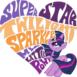 Size: 4003x4000 | Tagged: safe, twilight sparkle, pony, unicorn, g4, official, .svg available, absurd resolution, female, hasbro, heart, mare, simple background, solo, sticker, stock vector, svg, text, transparent background, unicorn twilight, vector, windswept mane, windswept tail
