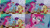 Size: 1280x720 | Tagged: safe, edit, edited screencap, editor:quoterific, screencap, applejack, fluttershy, pinkie pie, rainbow dash, rarity, twilight sparkle, earth pony, pegasus, pony, unicorn, g4, my little pony: friendship is magic, season 3, wonderbolts academy, apple, applejack's hat, bipedal, book, cowboy hat, eyes closed, faic, female, food, hat, mane six, mare, open mouth, rainbow dash is best facemaker, spread wings, sunglasses, umbrella, unicorn twilight, wings