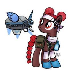 Size: 900x900 | Tagged: safe, artist:princesstoe, earth pony, pony, apex legends, lifeline, ponified, simple background, transparent background