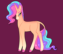 Size: 2600x2200 | Tagged: safe, artist:loryska, oc, oc only, pony, unicorn, female, high res, magical lesbian spawn, mare, offspring, parent:rarity, parent:sunset shimmer, parents:sunsarity, simple background, solo