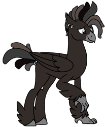 Size: 2785x3364 | Tagged: safe, artist:agdapl, oc, oc only, oc:ace, classical hippogriff, hippogriff, base used, ear piercing, earring, high res, hippogriff oc, jewelry, piercing, simple background, smiling, solo, transparent background
