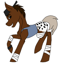 Size: 2603x2779 | Tagged: safe, artist:agdapl, oc, oc only, earth pony, pony, crossover, hat, high res, male, ponified, raised hoof, scout (tf2), simple background, smiling, solo, species swap, stallion, team fortress 2, transparent background