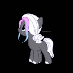 Size: 1080x1078 | Tagged: safe, artist:sia.brony, oc, oc only, pegasus, pony, black background, colored hooves, pegasus oc, simple background, smiling, solo