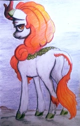 Size: 2305x3592 | Tagged: safe, artist:ponsce, autumn blaze, kirin, g4, female, high res, mare, solo, traditional art