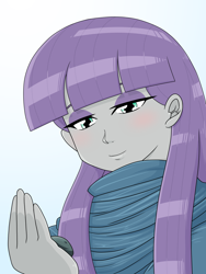 Size: 1668x2224 | Tagged: safe, artist:batipin, boulder (g4), maud pie, equestria girls, g4, clothes, female, smiling, solo, when she smiles